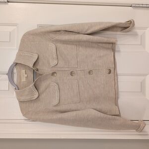 Sezane Betty Cardigan Mottled Beige Crochet - Size S